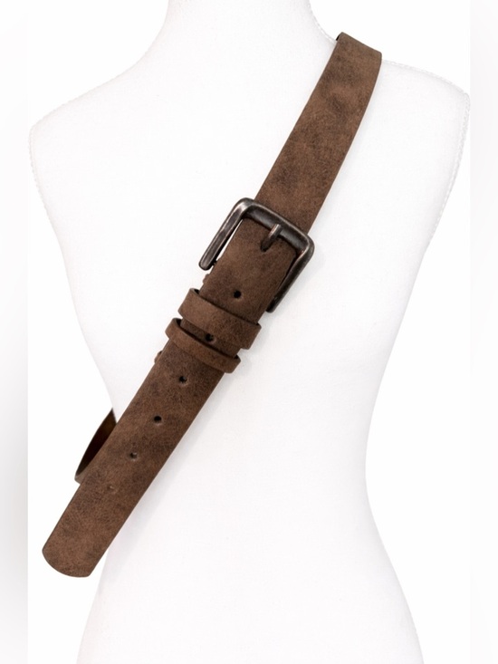 BKE Accessories - BKE Distressed Brown Belt Gunmetal Hardware XXL NWOT